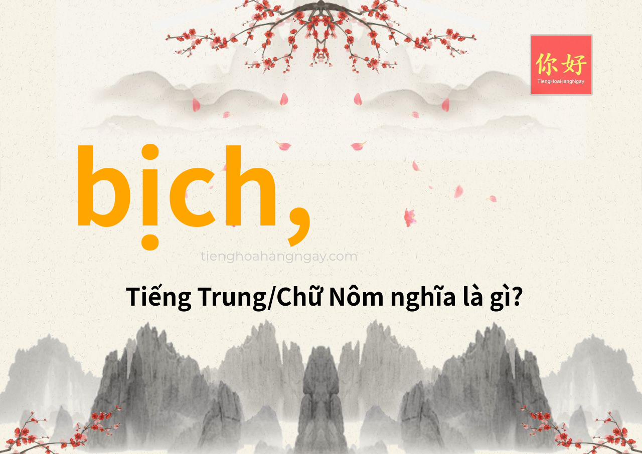 bịch, tiếng Trung là gì?
