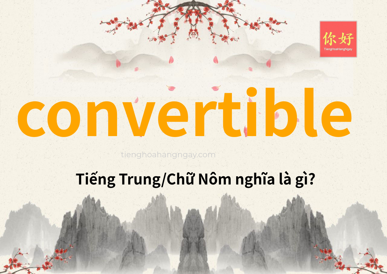convertible tiếng Trung là gì?