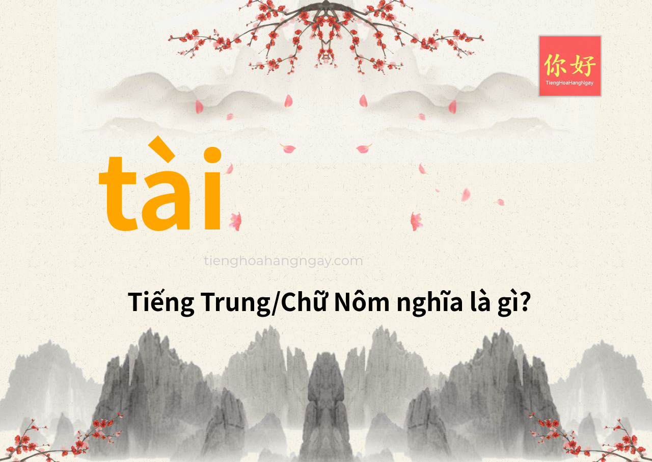tài tiếng Trung là gì?
