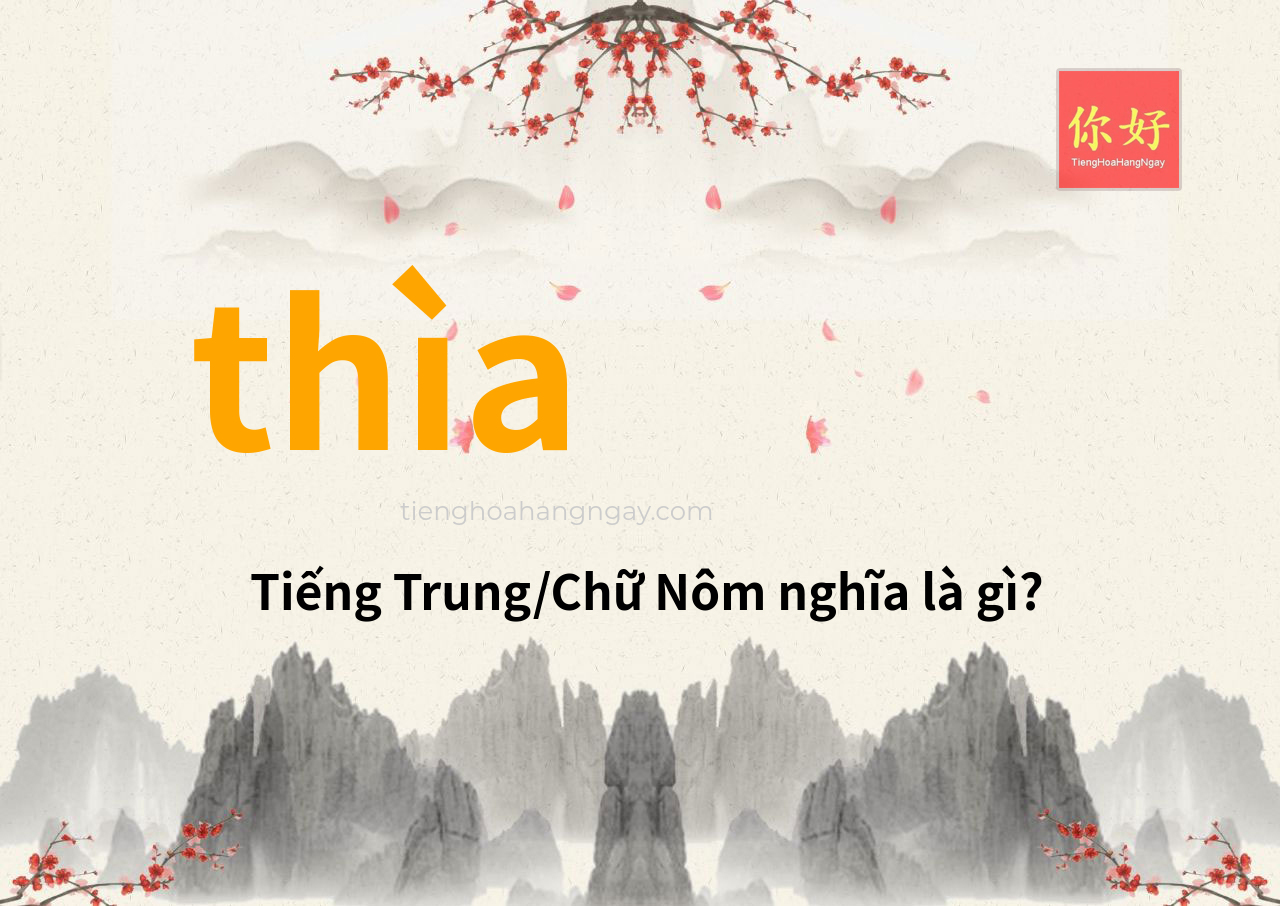 thìa tiếng Trung là gì?