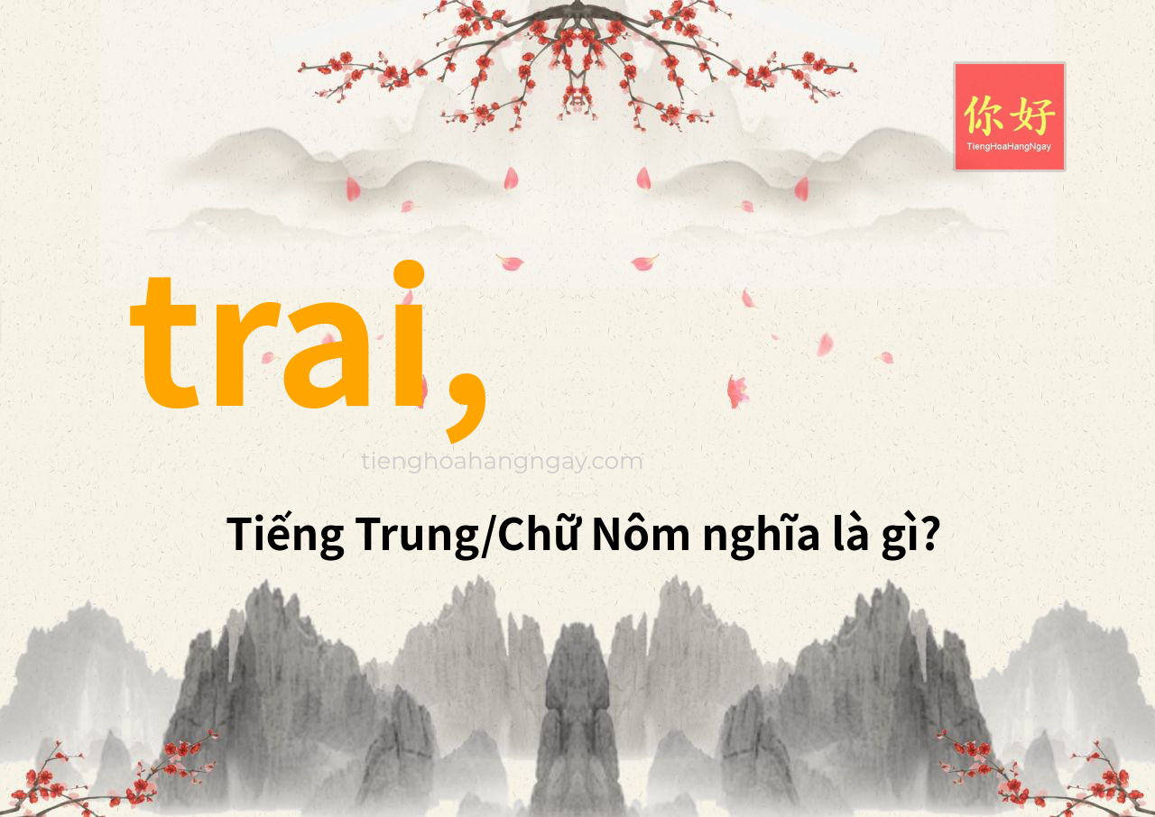 trai, tiếng Trung là gì?