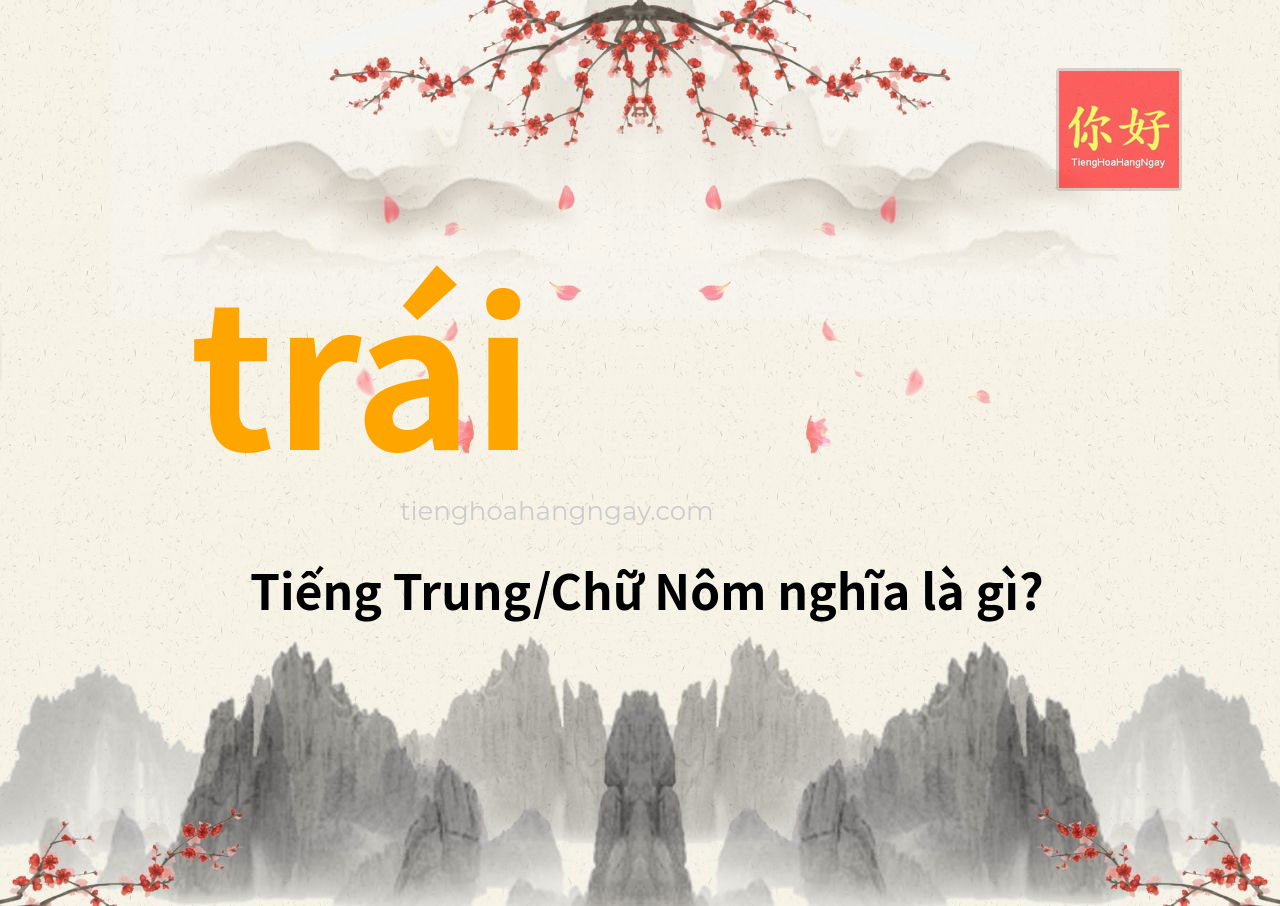 trái tiếng Trung là gì?