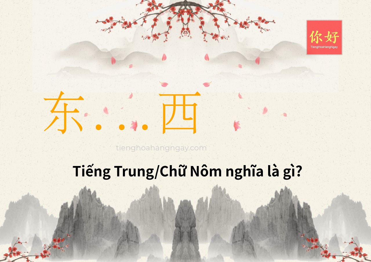 东...西 tiếng Trung là gì?