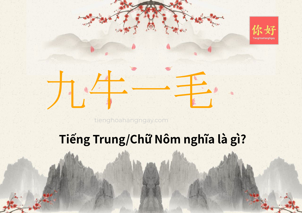 九牛一毛 tiếng Trung là gì?