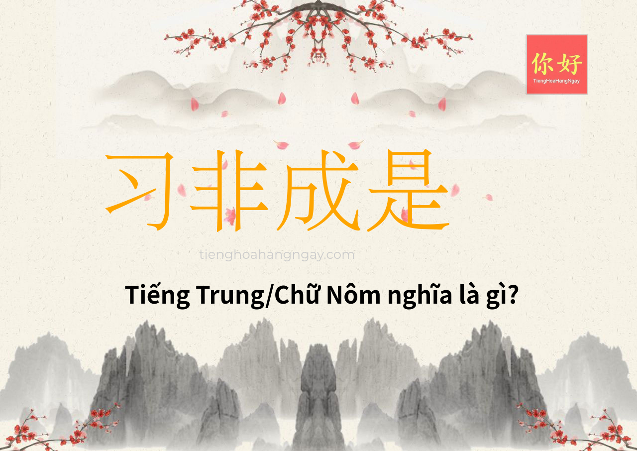 习非成是 tiếng Trung là gì?