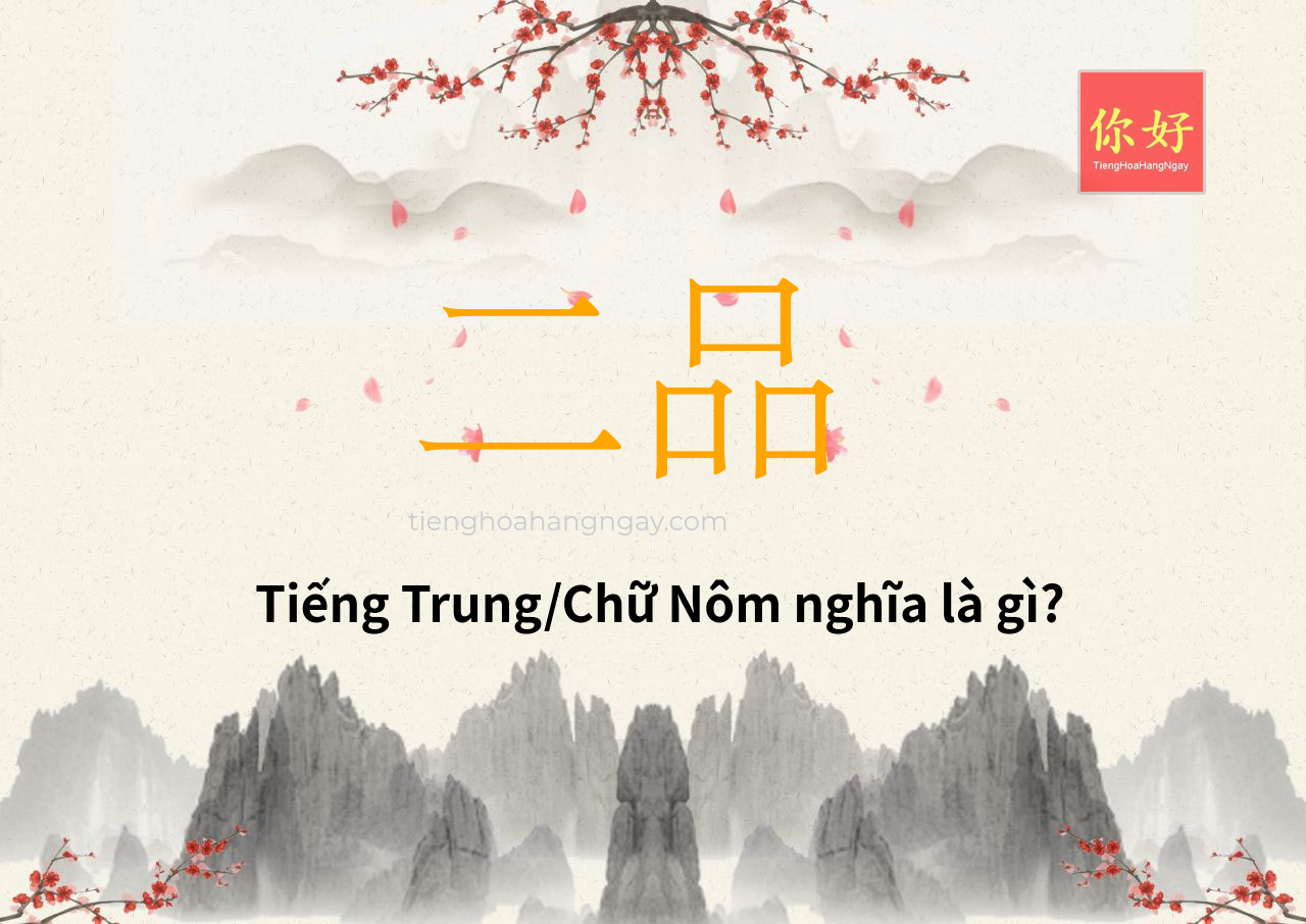 二品 tiếng Trung là gì?