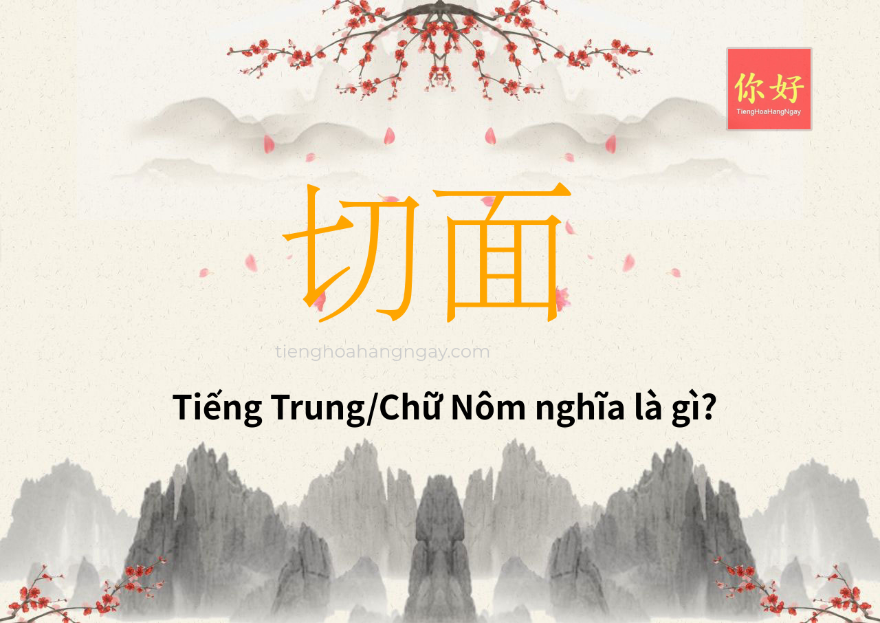 切面 tiếng Trung là gì?