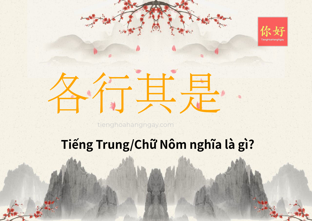 各行其是 tiếng Trung là gì?