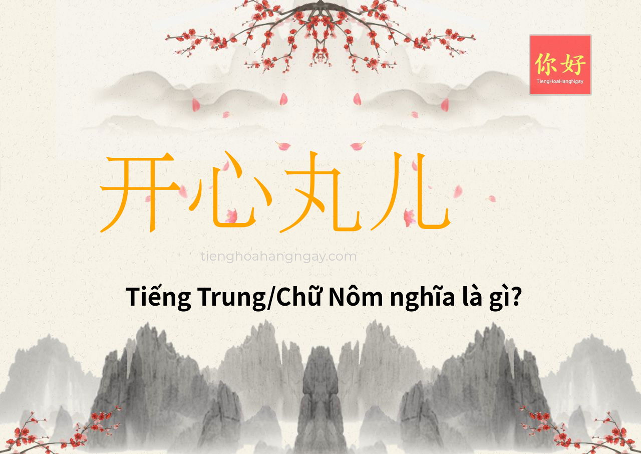 开心丸儿 tiếng Trung là gì?