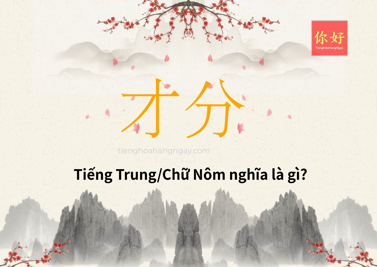 才分 tiếng Trung là gì?