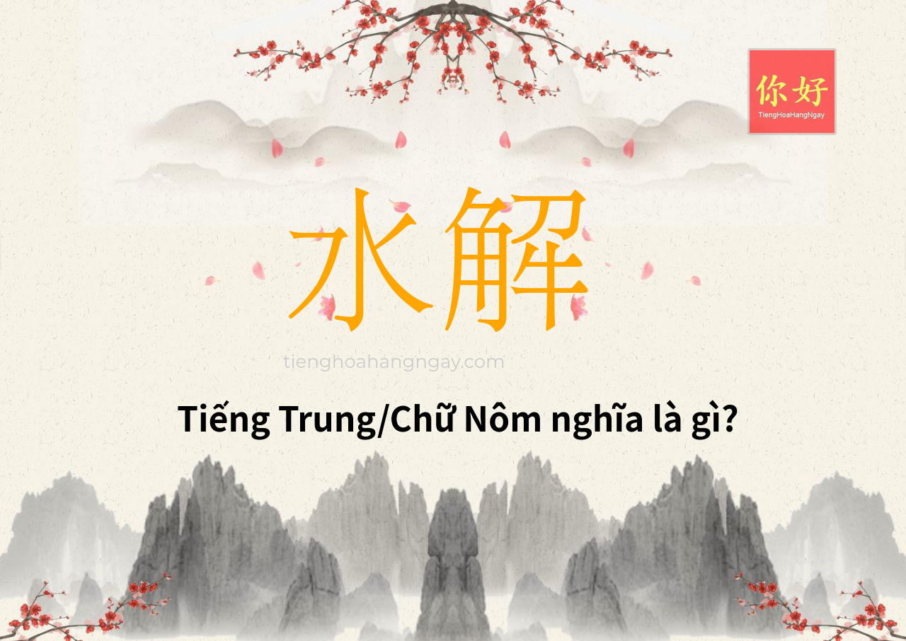 水解 tiếng Trung là gì?