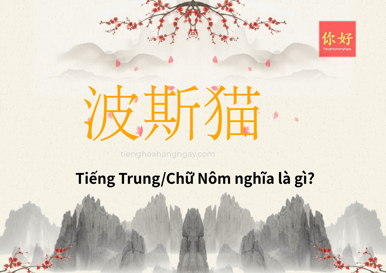 波斯猫 tiếng Trung là gì?