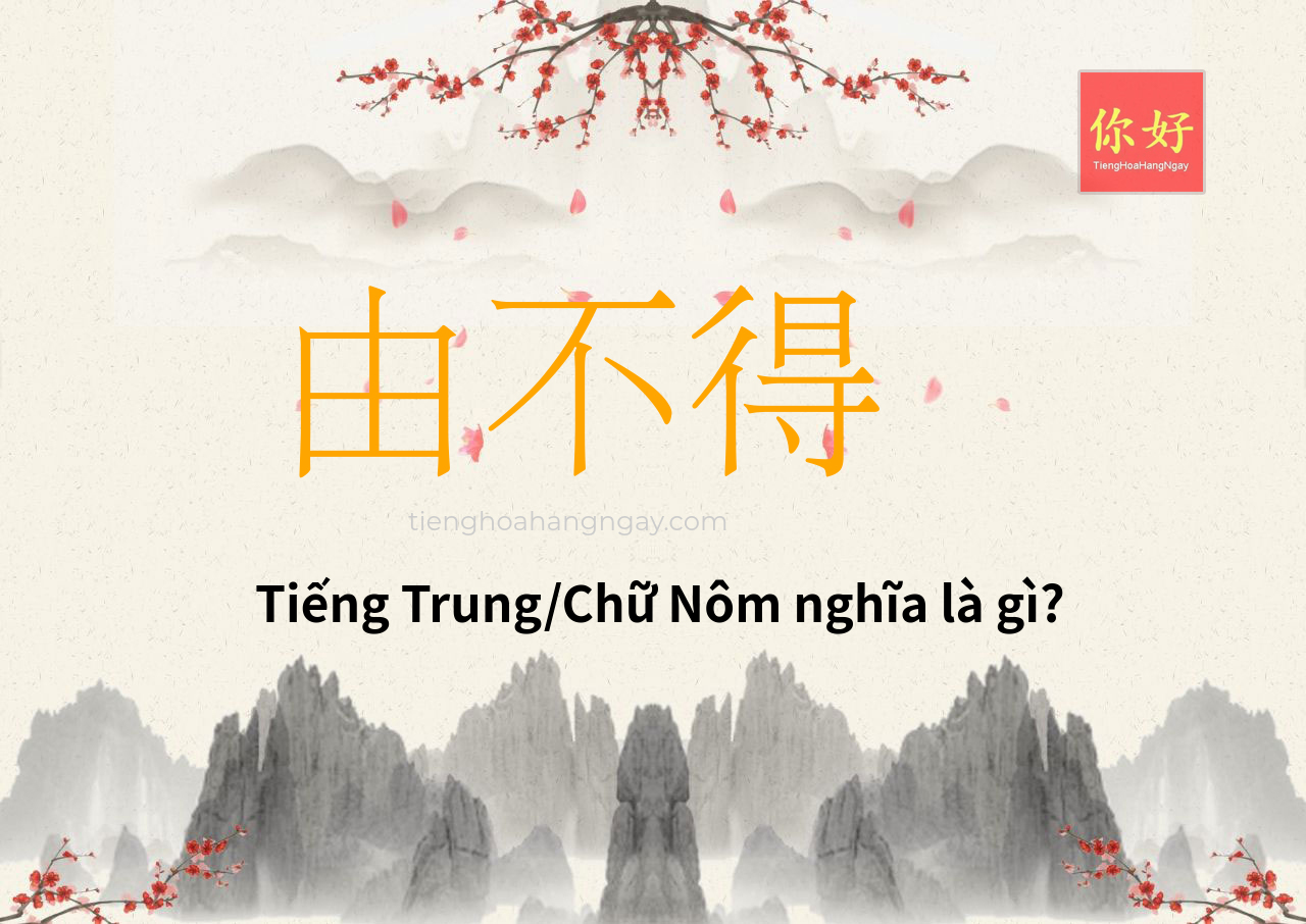 由不得 tiếng Trung là gì?