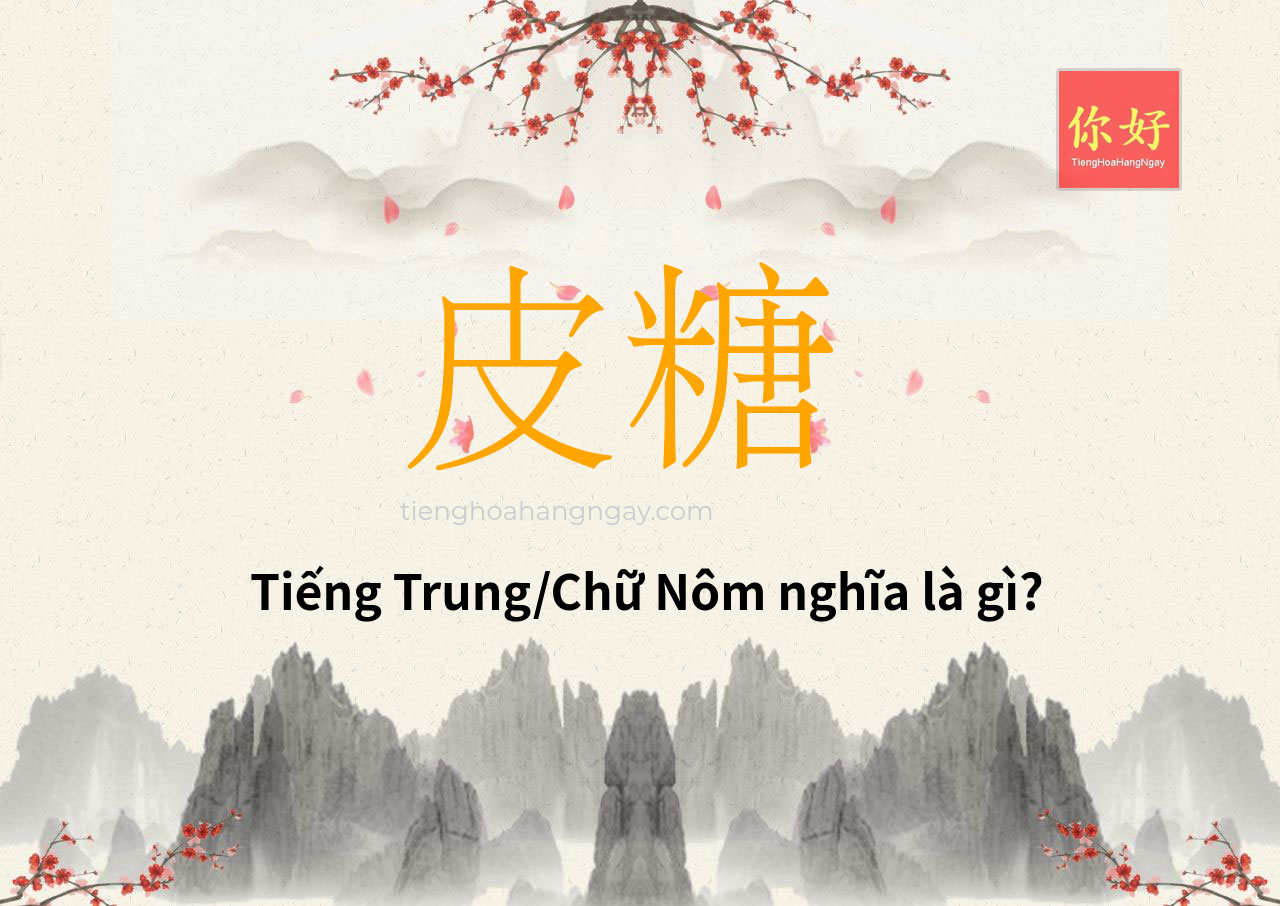 皮糖 tiếng Trung là gì?