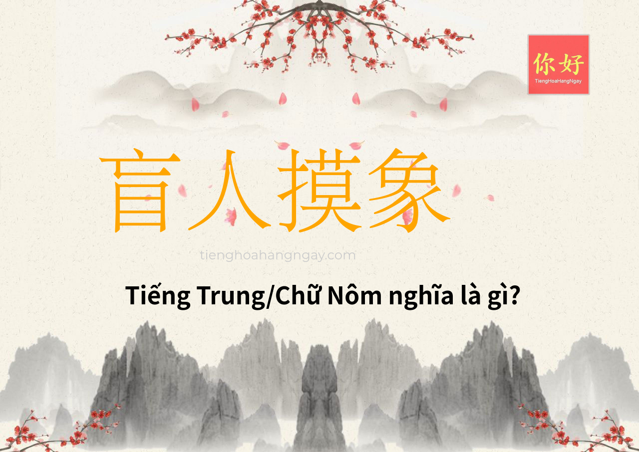 盲人摸象 tiếng Trung là gì?