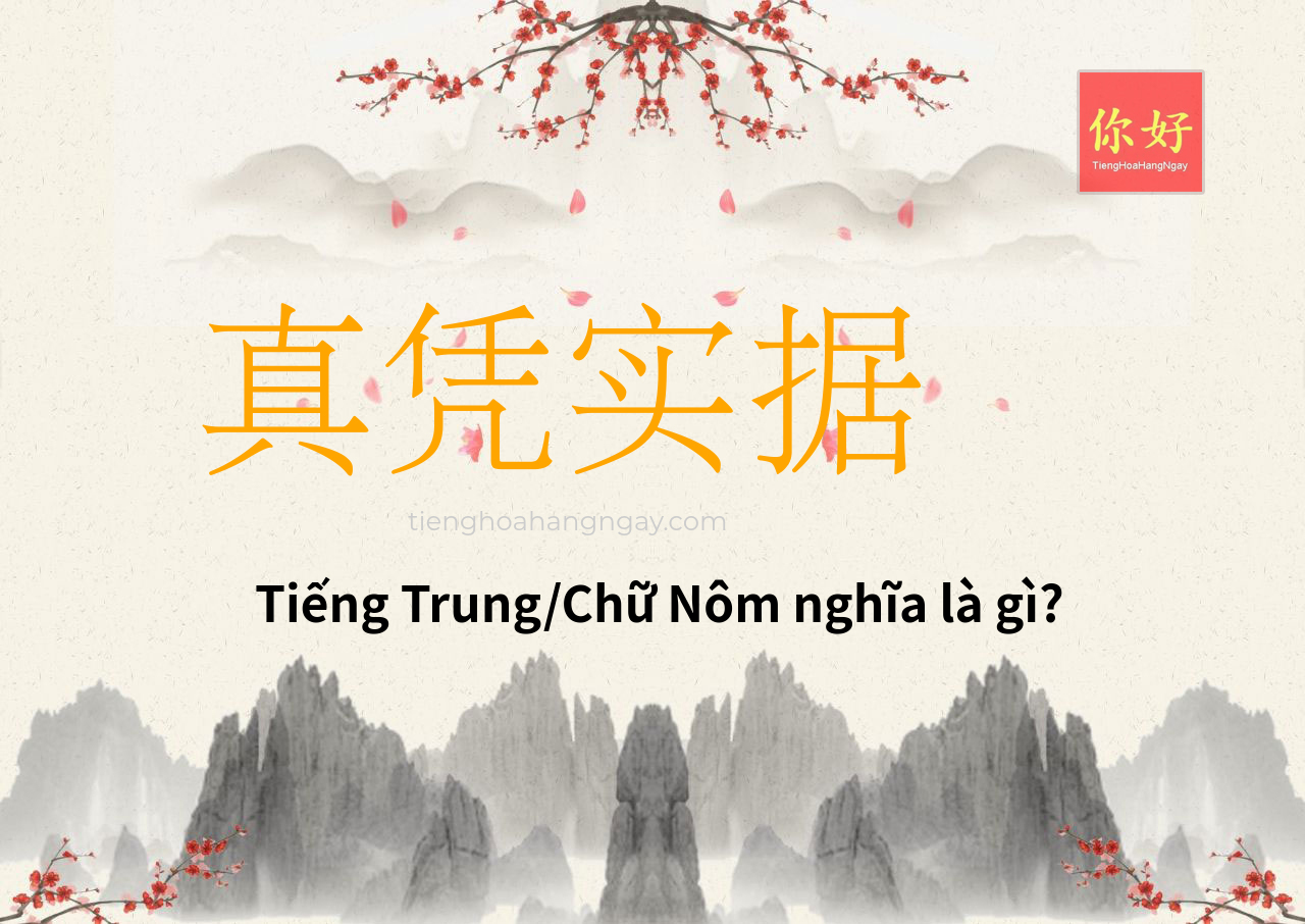 真凭实据 tiếng Trung là gì?