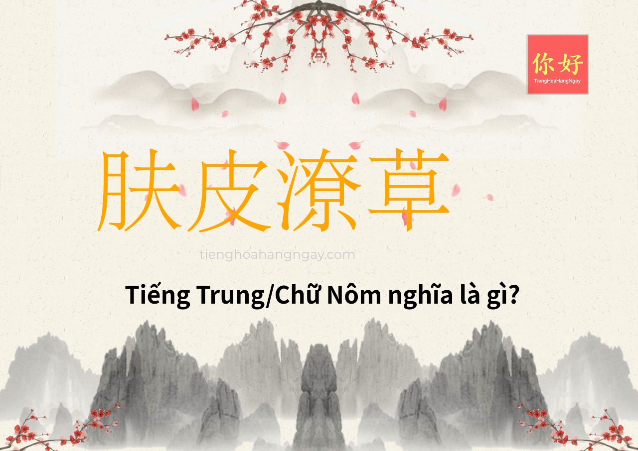 肤皮潦草 tiếng Trung là gì?