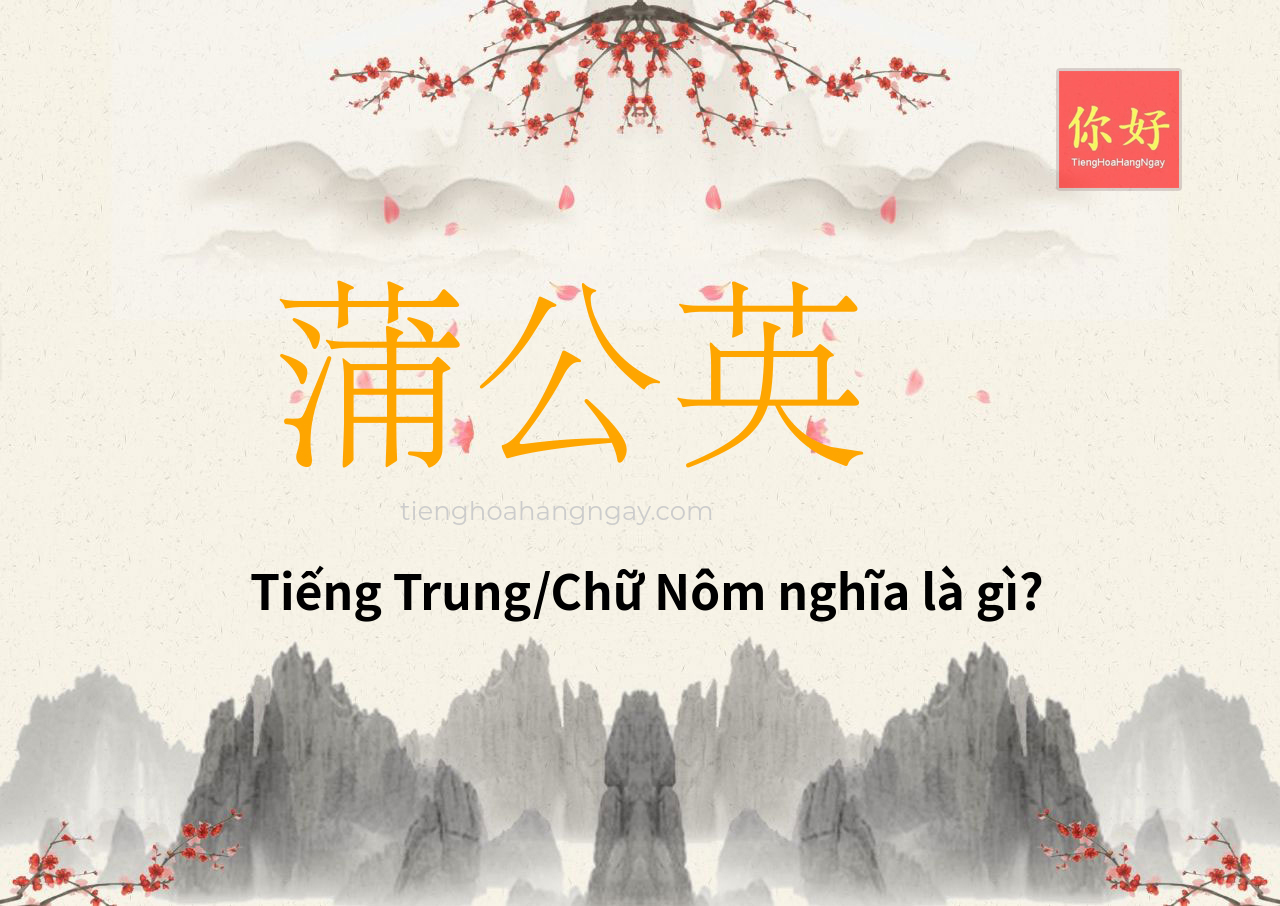 蒲公英 tiếng Trung là gì?