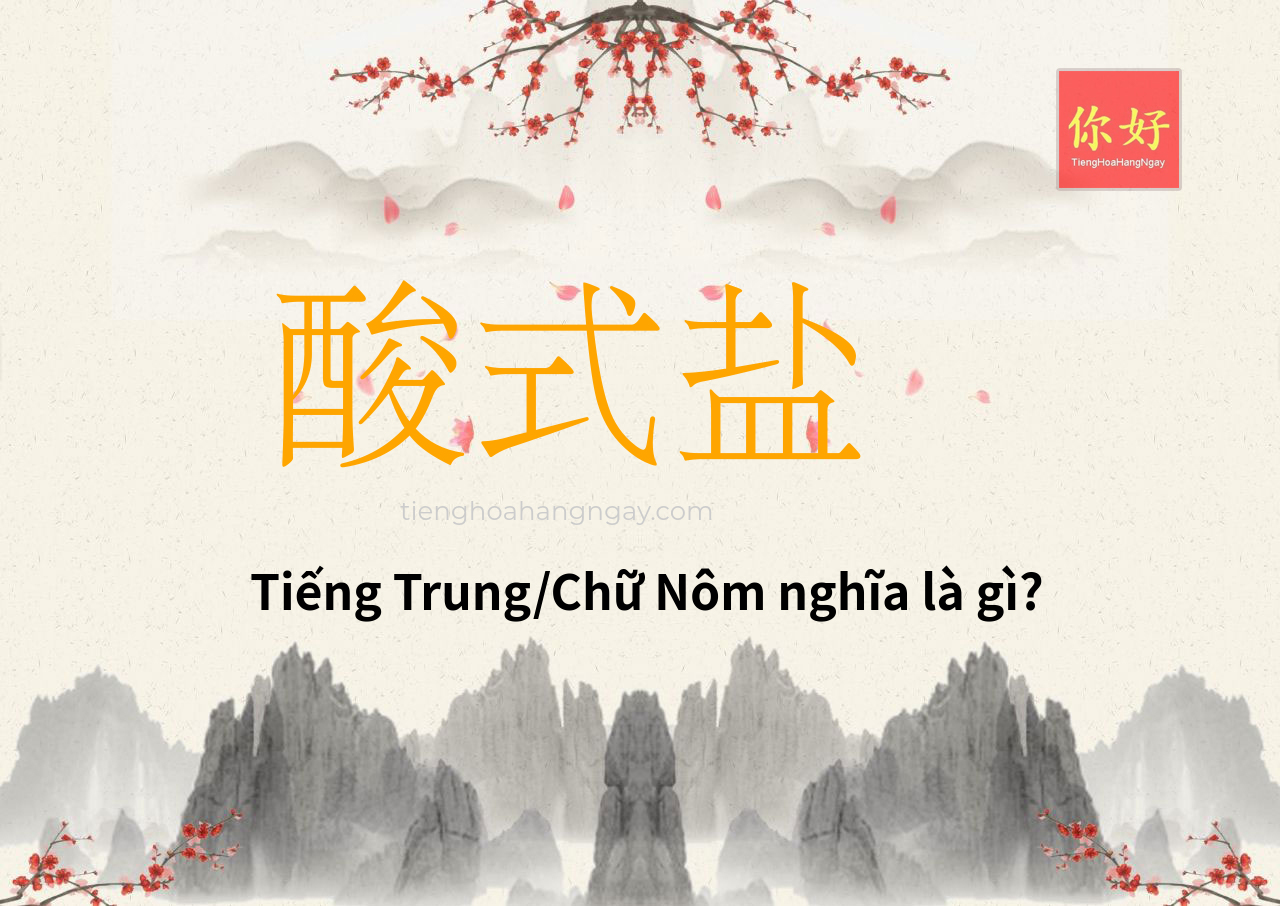 酸式盐 tiếng Trung là gì?